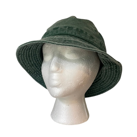 Newhattan Bucket Hat Distressed Faded Green Summer Cotton S/M - Picture 1 of 5